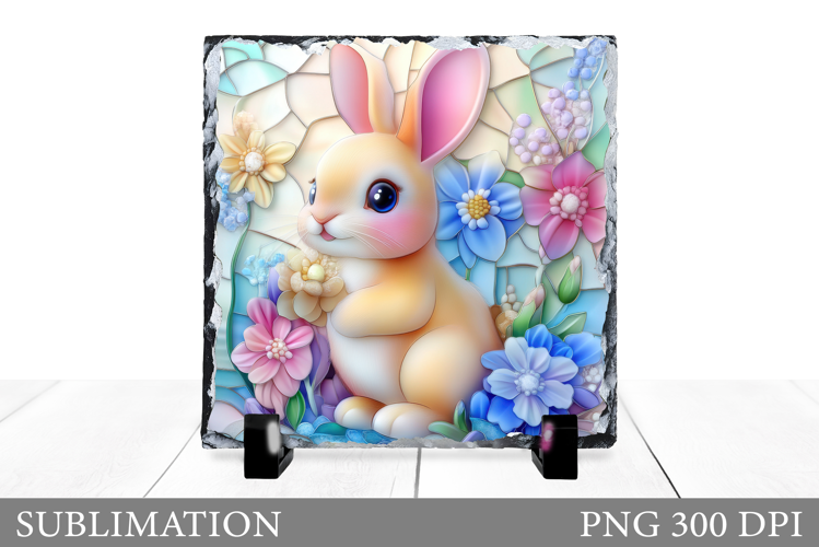 Cute Bunny Sublimation. Cute Bunny Slate Design