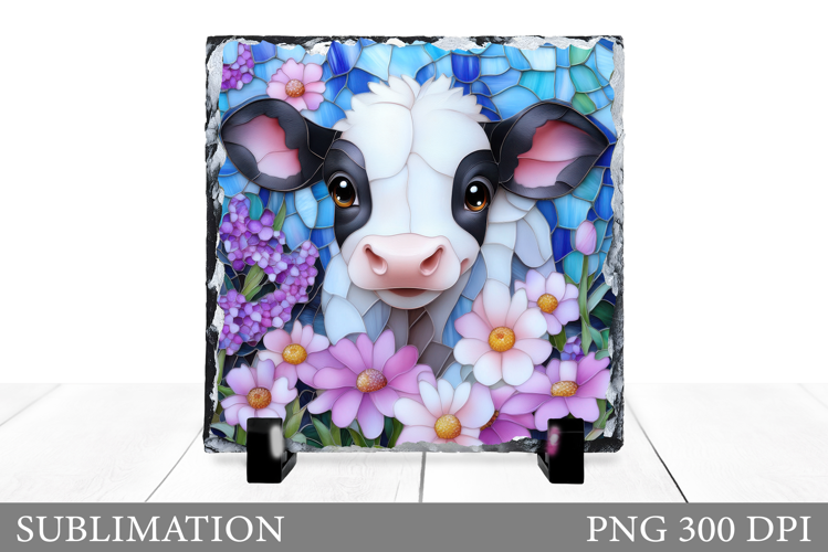 Cute Cow Sublimation. Cow Slate Sublimation