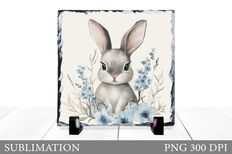 Cute Bunny Sublimation. Bunny Slate Sublimation