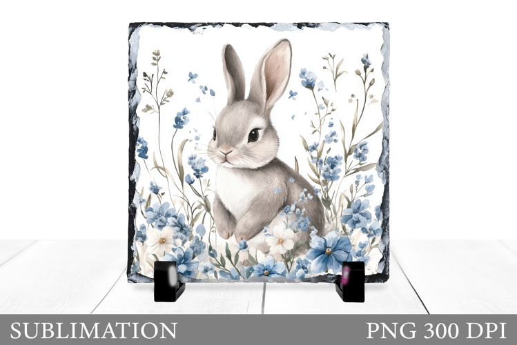 Cute Bunny Sublimation. Bunny Slate Sublimation