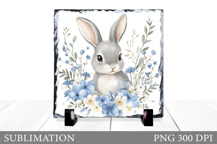 Cute Bunny Sublimation. Cute Bunny Slate Design