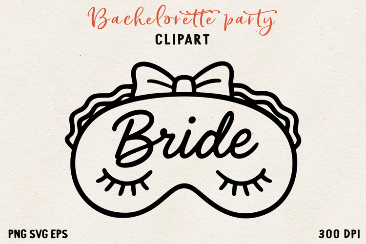 Bachelorette Party Line Art Clipart Bride SVG PNG EPS
