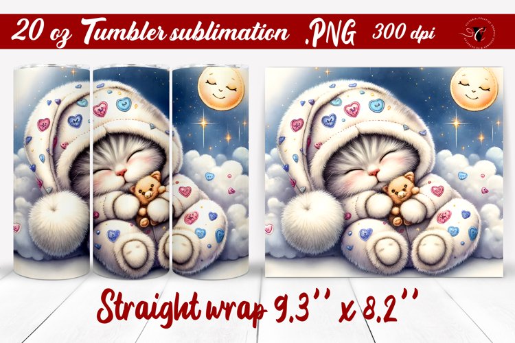 Tumbler wrap | Baby animals | Sleeping Animal example image 1