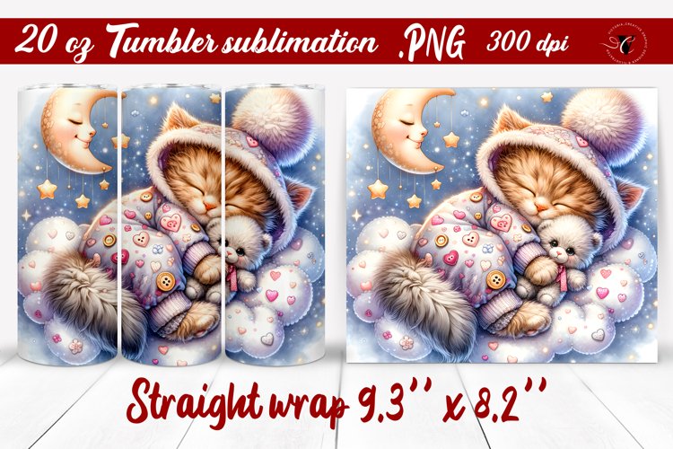 Tumbler wrap | Baby animals | Sleeping Animal example image 1
