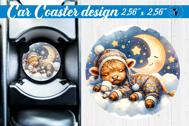 Car Coaster | Baby animals | Sleeping Animals example image 1