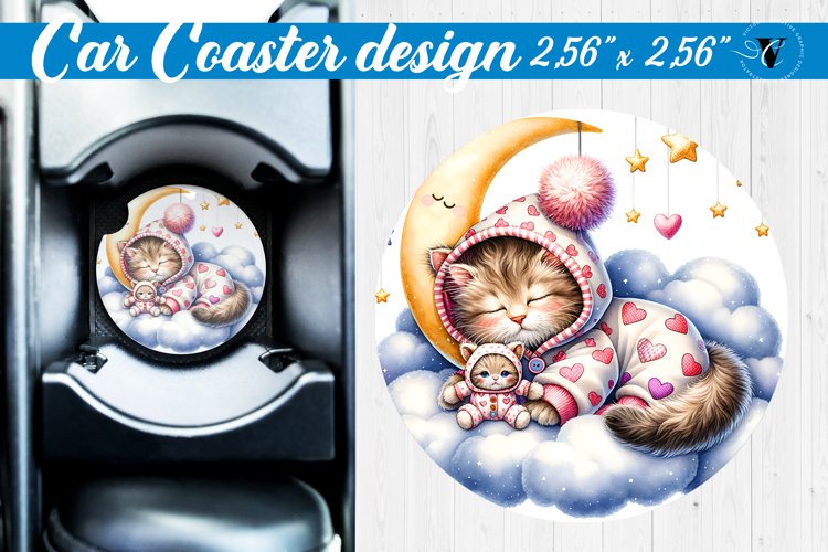Car Coaster | Baby animals | Sleeping Animals example image 1