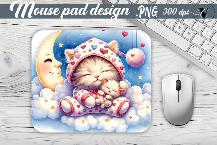 Mouse Pad | Cute Sleeping Animals example image 1