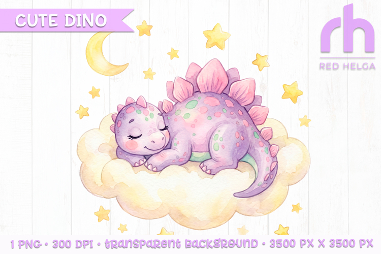 Watercolor Dinosaur Clipart Image 16