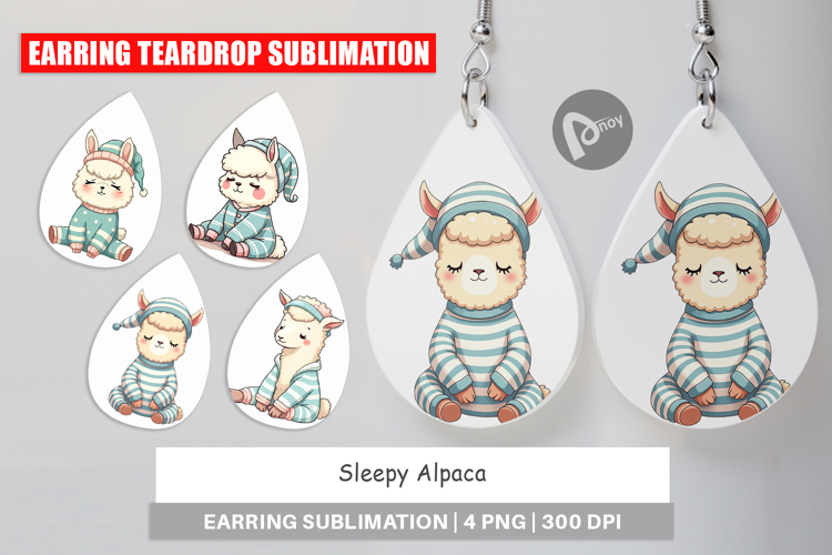 Earring Sleepy Alpaca