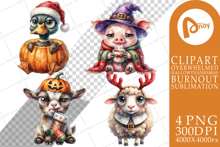 Sleepy Barnyard Holiday Sublimation example image 1