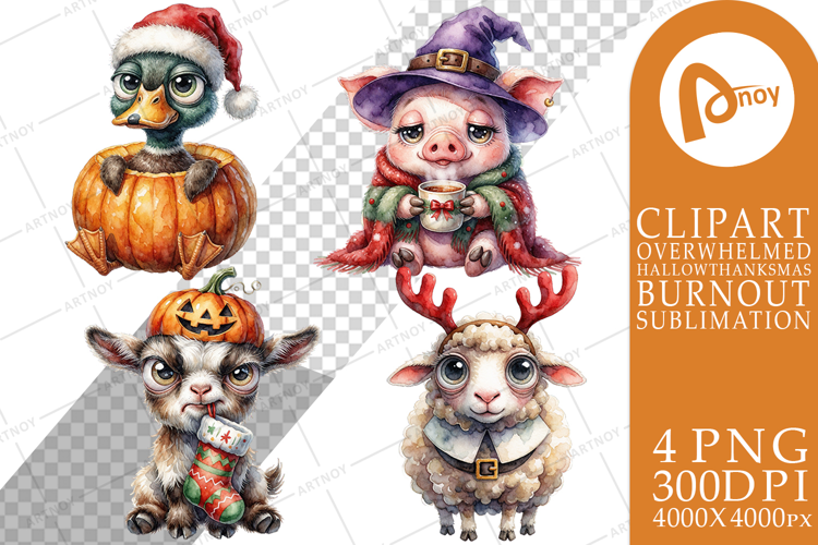 Sleepy Barnyard Holiday Sublimation