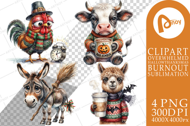 Sleepy Barnyard Holiday Sublimation example image 1