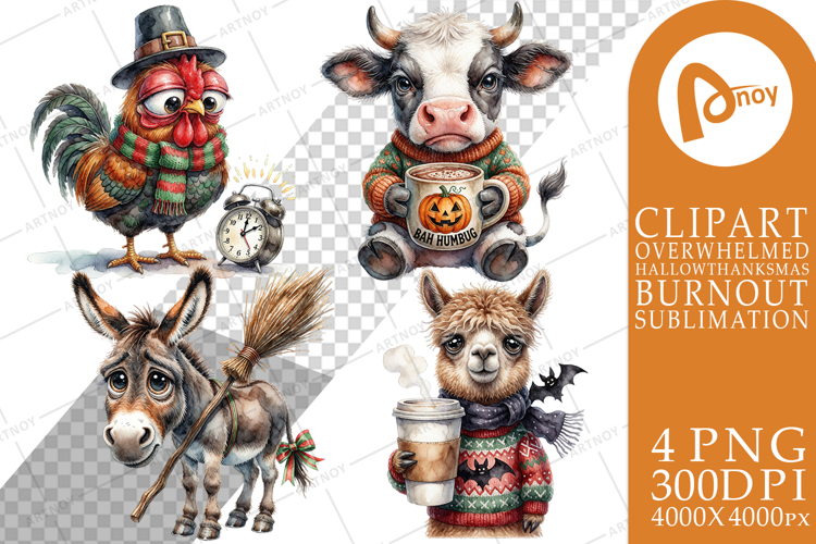 Sleepy Barnyard Holiday Sublimation