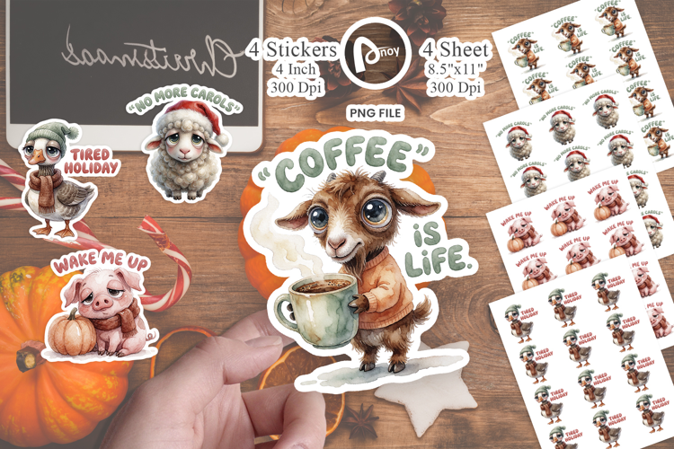 Barnyard Holiday Fatigue Sticker