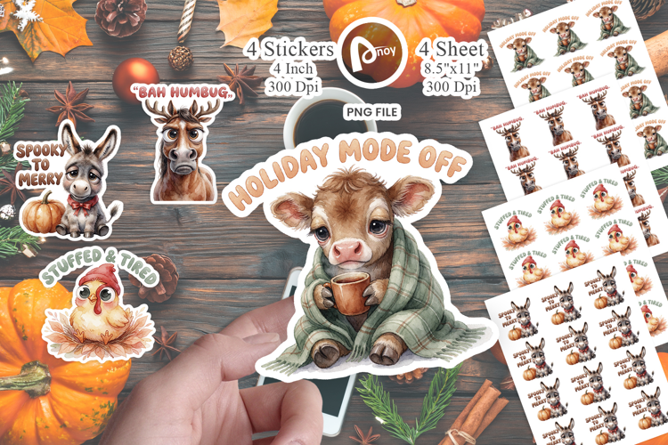 Barnyard Holiday Fatigue Sticker