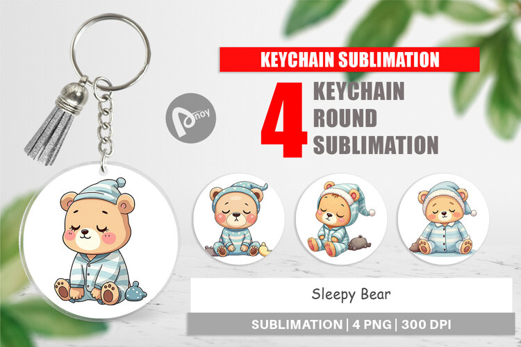 Keychain Sleepy Bear example image 1