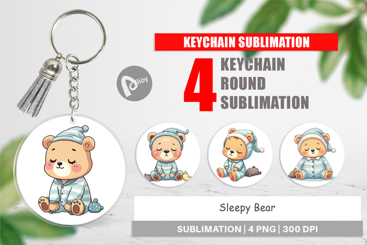 Keychain Sleepy Bear