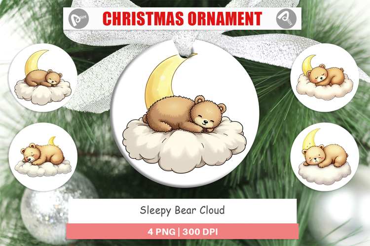 Ornament Sleepy Bear Cloud