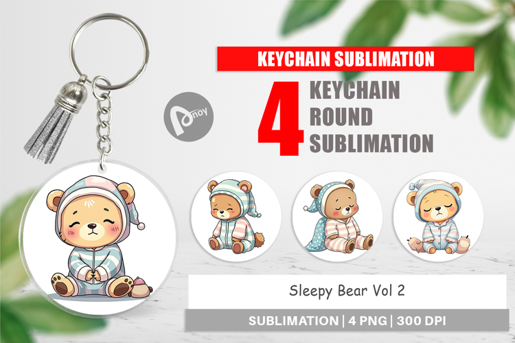 Keychain Sleepy Bear