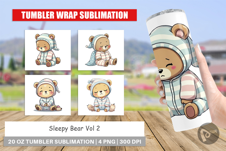 Tumbler Sleepy Bear