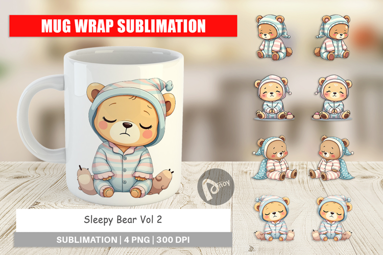 Mug Wrap Sleepy Bear