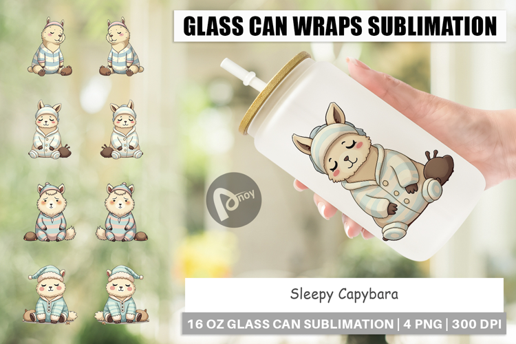Glass Can Sleepy Capybara
