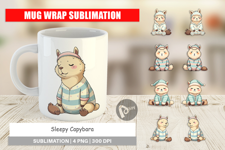 Mug Wrap Sleepy Capybara
