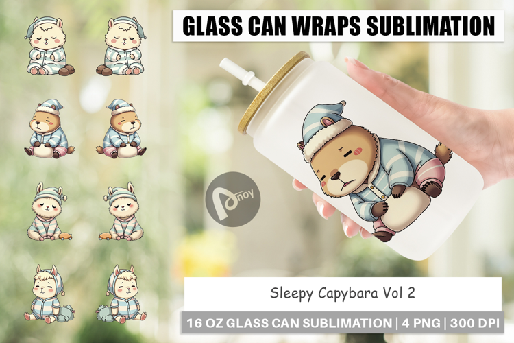 Glass Can Sleepy Capybara
