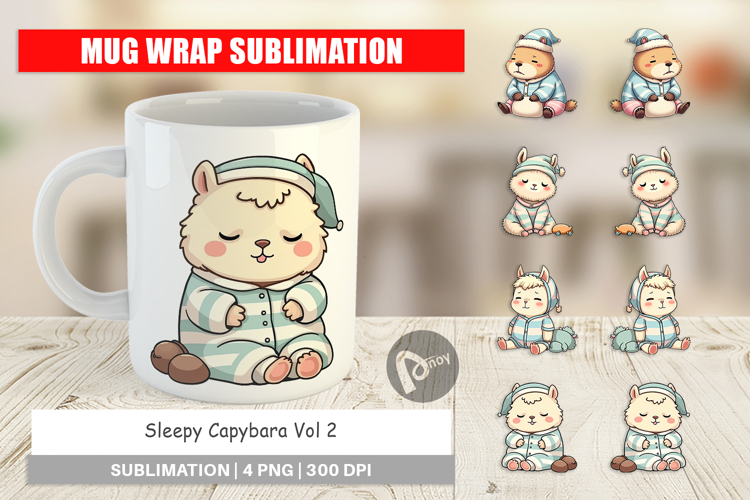 Mug Wrap Sleepy Capybara