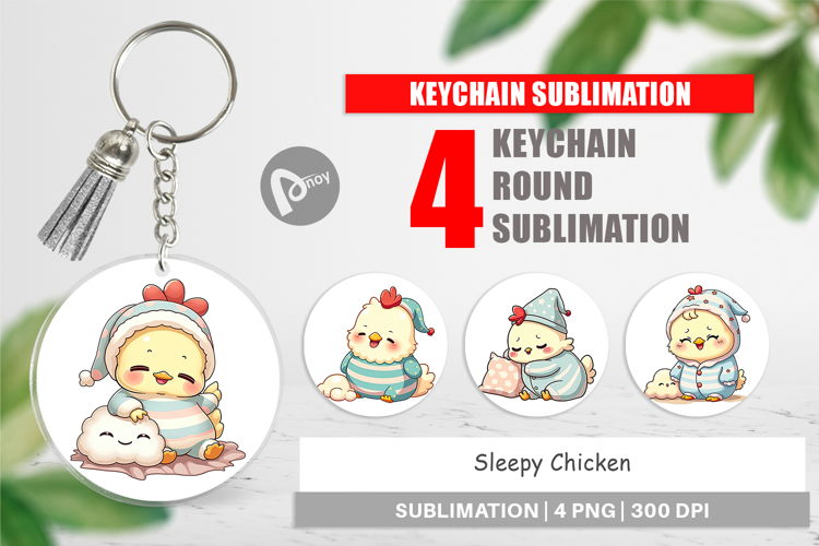 Keychain Sleepy Chicken