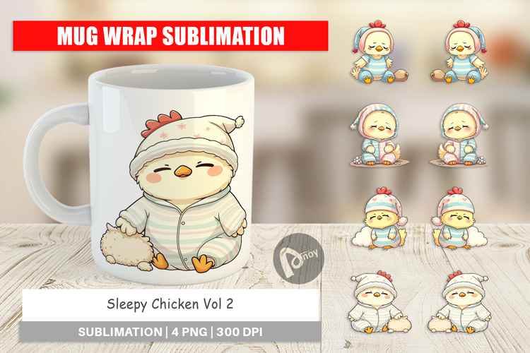 Mug Wrap Sleepy Chicken