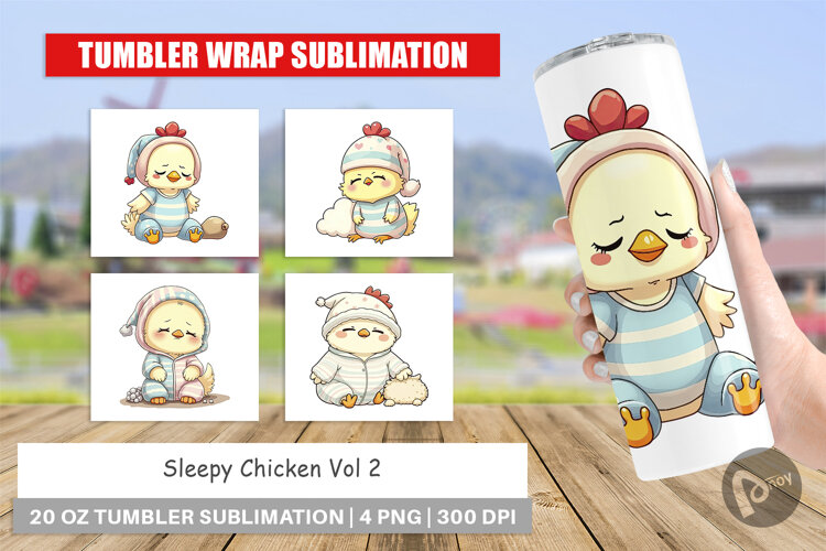 Tumbler Sleepy Chicken example image 1