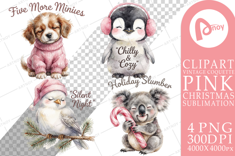 Sleepy Pink Winter Slumber Sublimation
