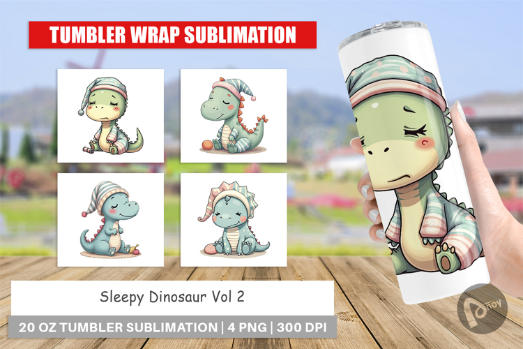 Tumbler Sleepy Dinosaur