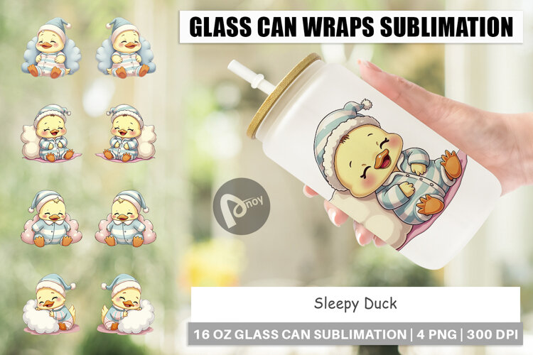 Glass Can Sleepy Duck example image 1