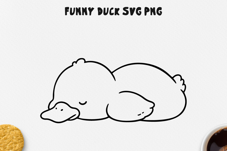 Cute Duck Doodle Clipart PNG SVG