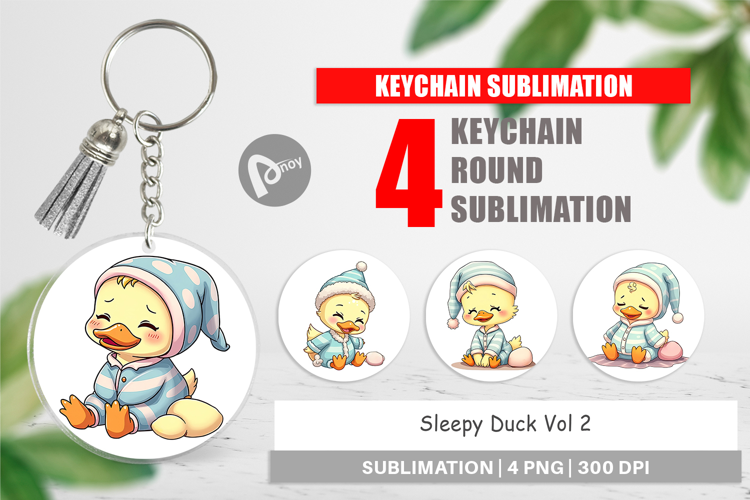 Keychain Sleepy Duck