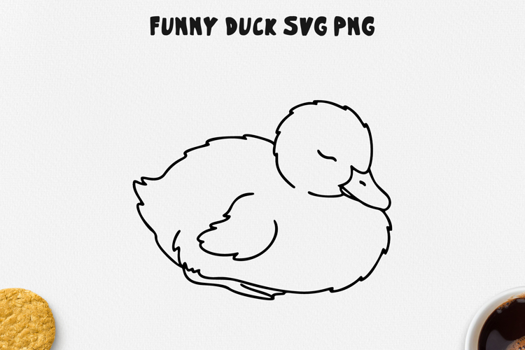 Cute Duck Doodle Clipart PNG SVG