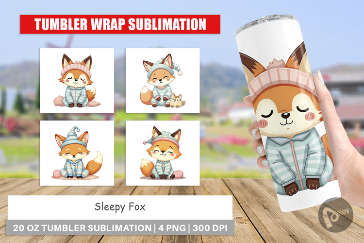 Tumbler Sleepy Fox