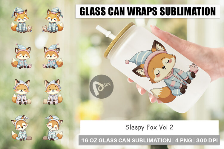 Glass Can Sleepy Fox example image 1