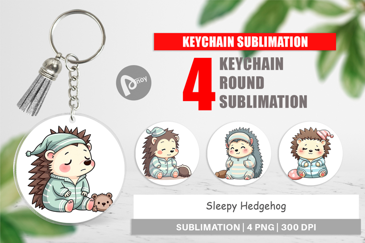 Keychain Sleepy Hedgehog
