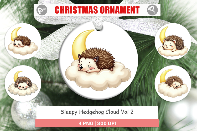 Ornament Sleepy Hedgehog Cloud