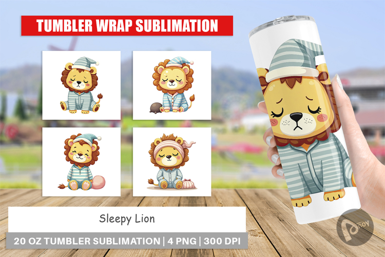Tumbler Sleepy Lion