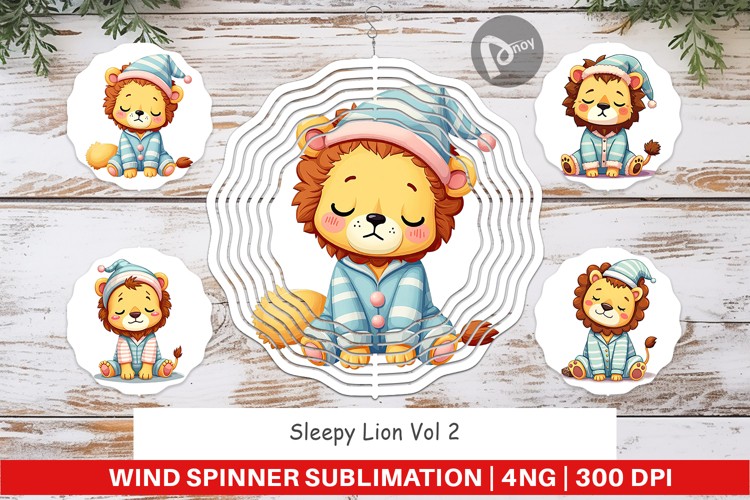 Wind Spinner Sleepy Lion
