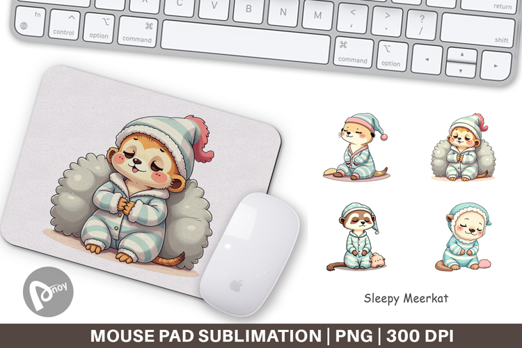 Mouse Pad Sleepy Meerkat