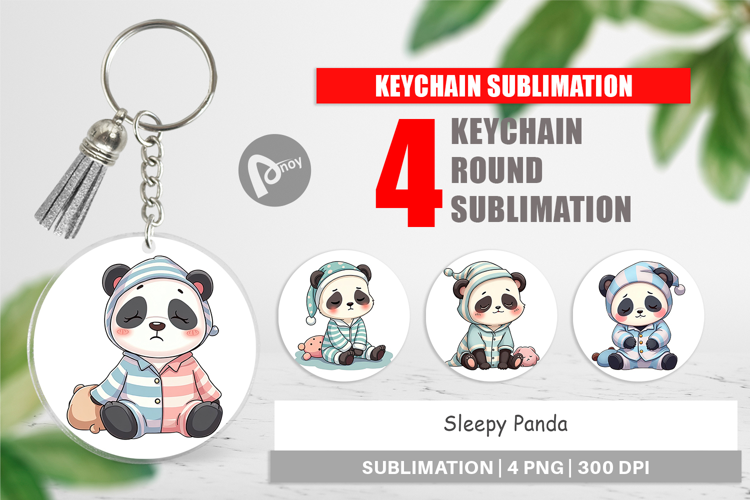 Keychain Sleepy Panda