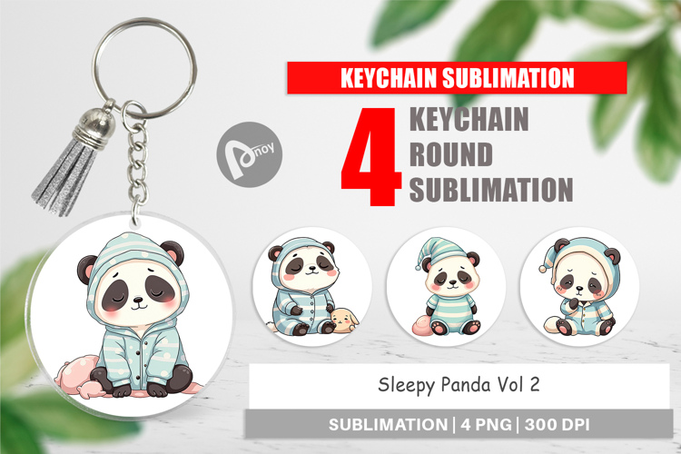 Keychain Sleepy Panda