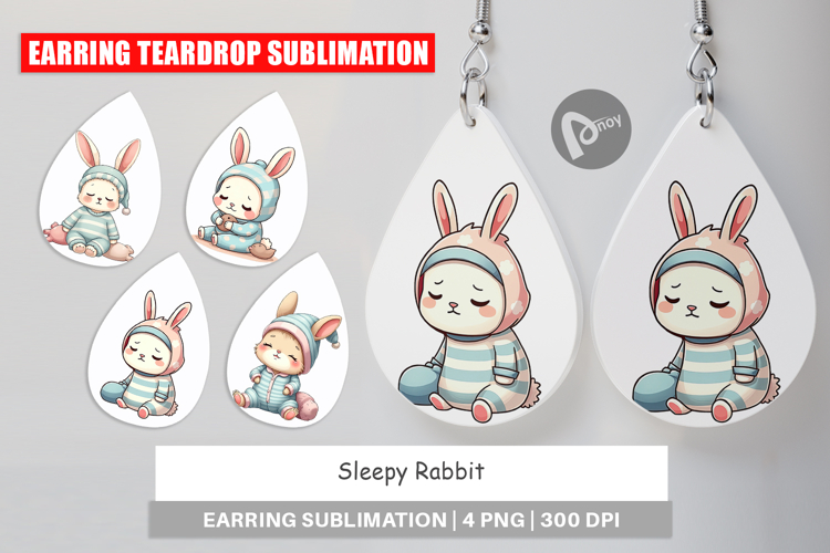 Earring Sleepy Rabbit