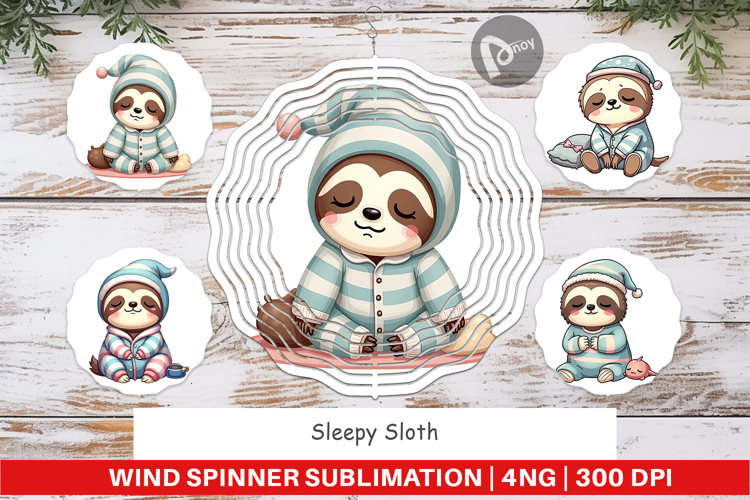 Wind Spinner Sleepy Sloth