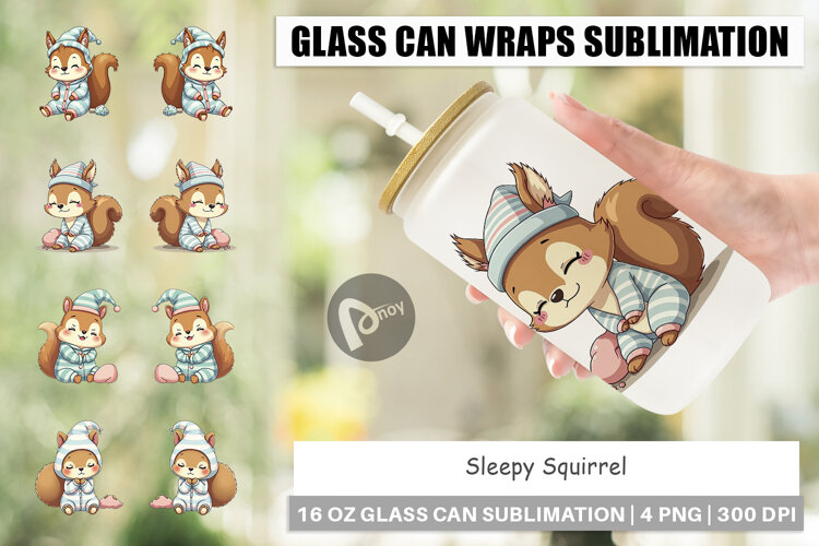 Glass Can Sleepy Squirrel example image 1
